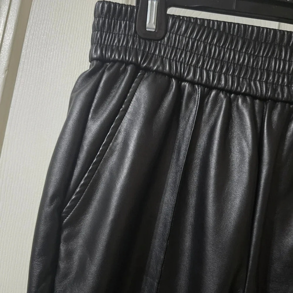 Maison de Amélie Faux Leather Straight-Leg Pull-On Pants, Leg Seam, Sz 6, EUC! - Picture 5 of 12